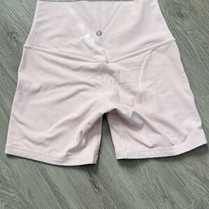 lululemon athletica Women's Pink High-Waisted Bike Shorts 6”
